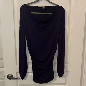 Elegant Purple Long Sleeve Top
